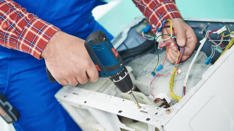 Demirci İmmergas İmmergas çamaşır makinesi kart tamiri – Su almama arızası orijinal parça ile giderildi. - Teknik servis örneği